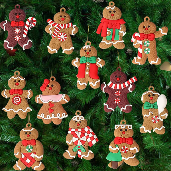 Gingerbread Man Ornaments for Christmas Tree