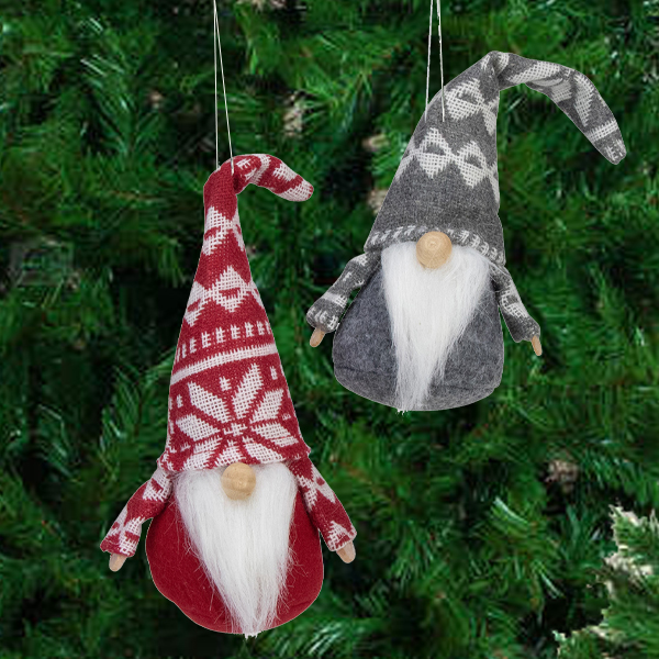 ConstantineSummer Gnomes with Nordic Hats Christmas Ornaments