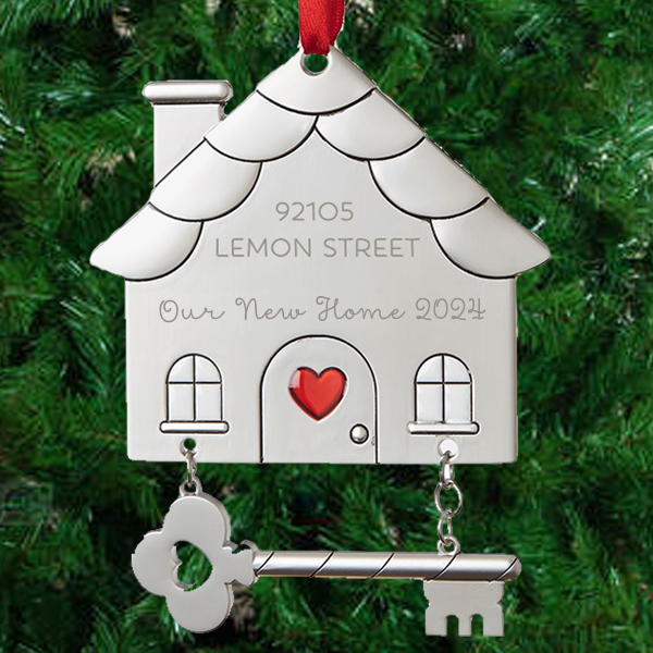 ConstantineSummer "Happy New Home" Personalized Christmas Ornament