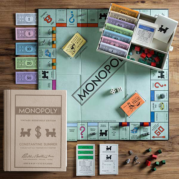 ConstantineSummer Monopoly Personalized Vintage Bookshelf Edition Board Game