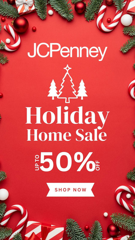 JCPenney Holiday Home Sale Banner