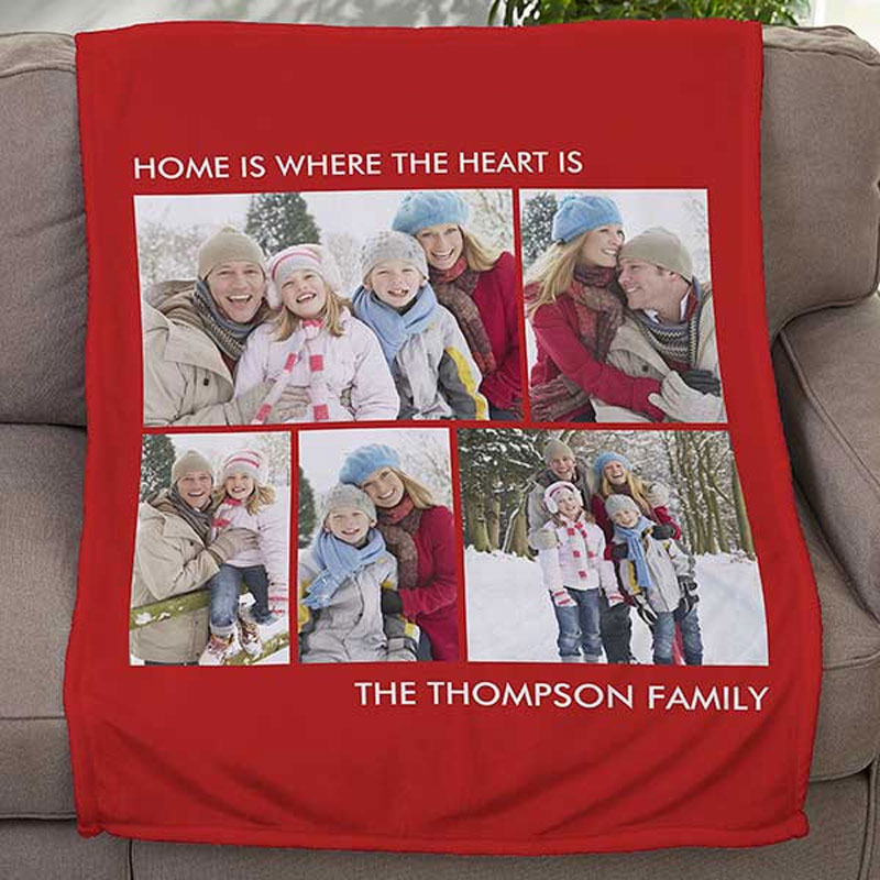 Personalization Mall Picture Perfect Personalized Fleece Photo Blanket 