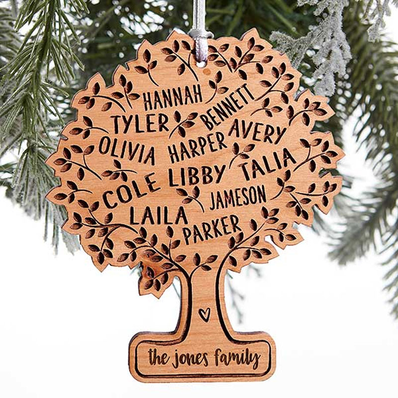 Family Tree Of Life Personalized Wood Ornament by Personalization Mall