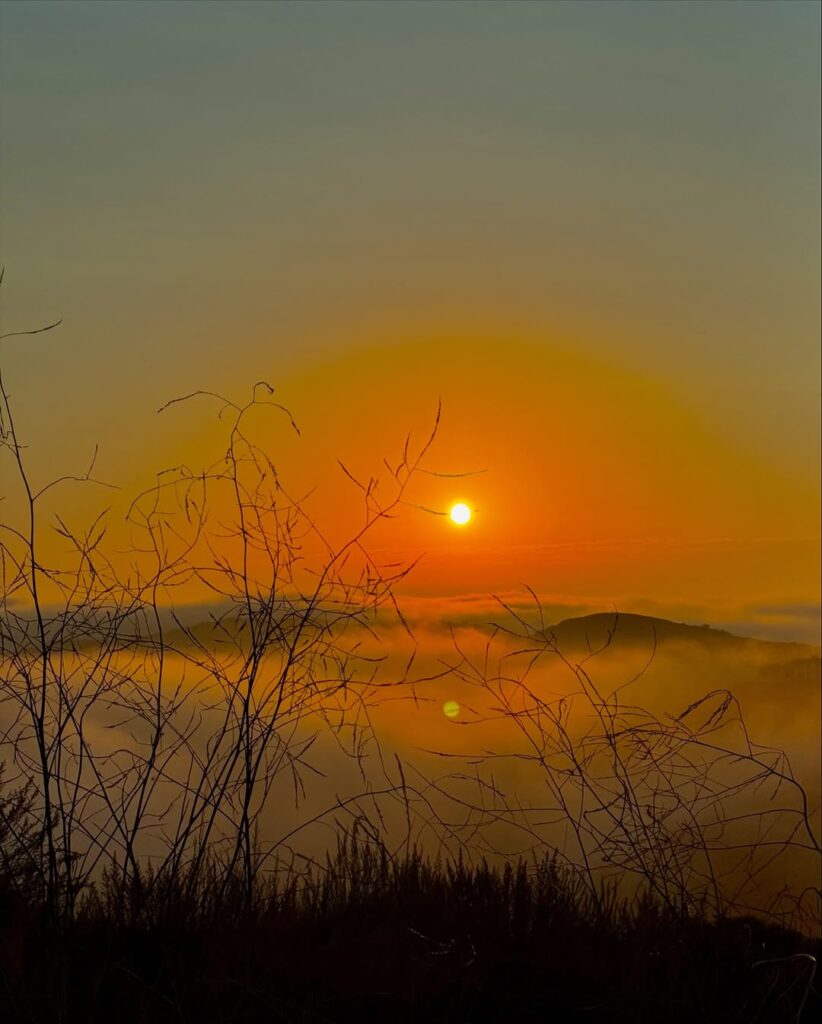 Whispers Beyond the Horizon – Pacific Ocean Sunset with Canyon Silhouettes