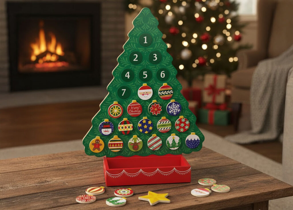 Countdown to Christmas Wooden Advent Calendar