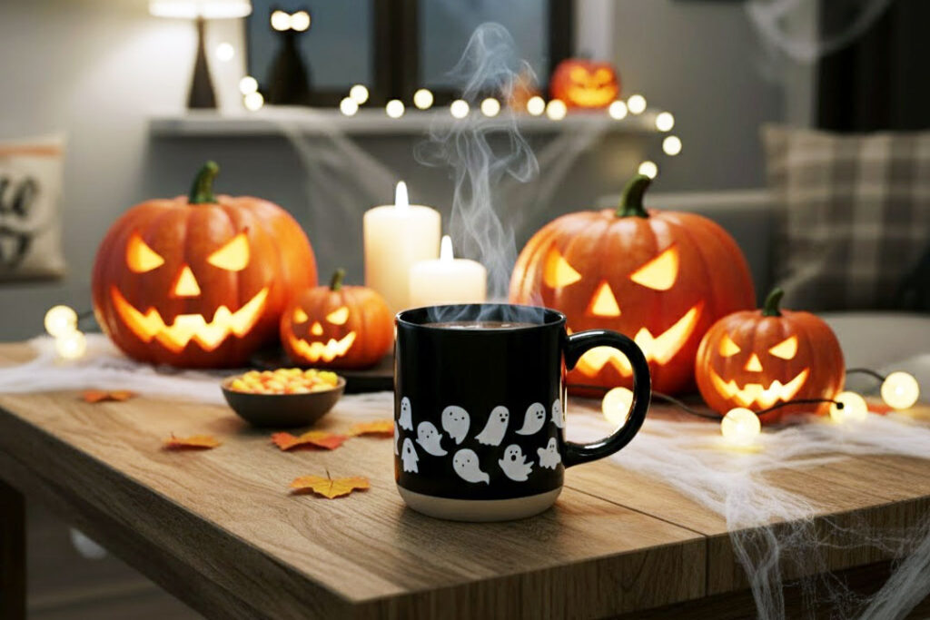 Ghosts Stoneware Coffee Mug