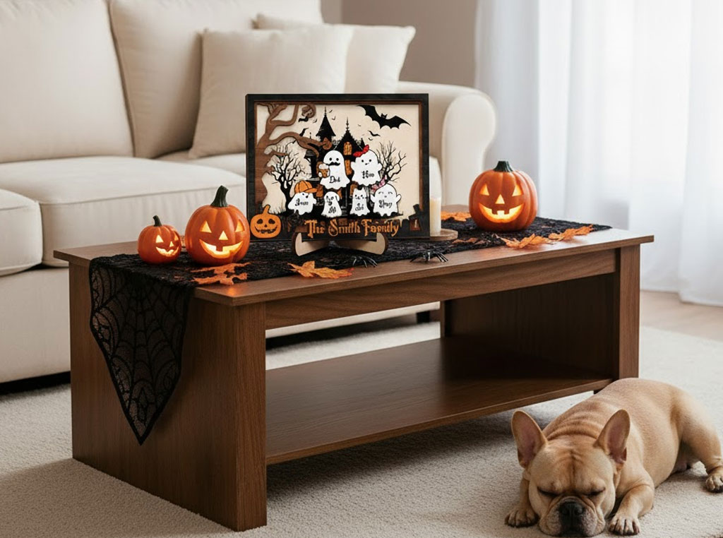 Halloween Ghost Family Personalized Wall Art
