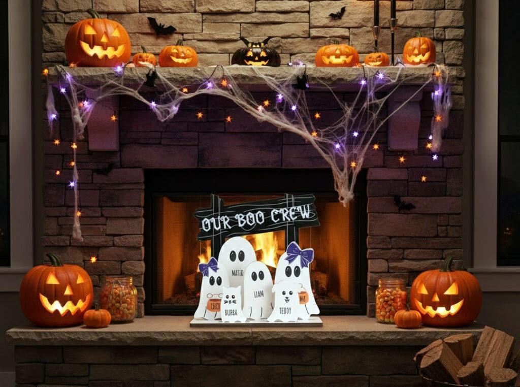 Personalized Halloween Ghost Family Sign