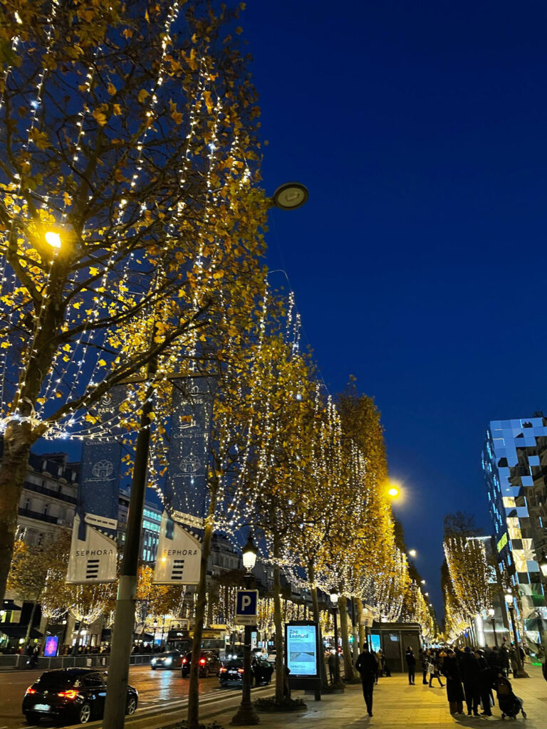 Walking around Christmas Paris