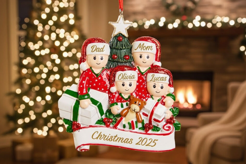 Personalized Christmas Ornament with Family Name
