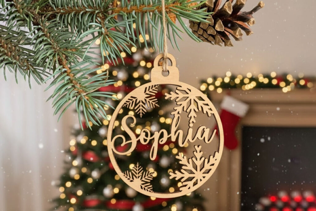 Personalized Custom Bauble — Laser Cut Names