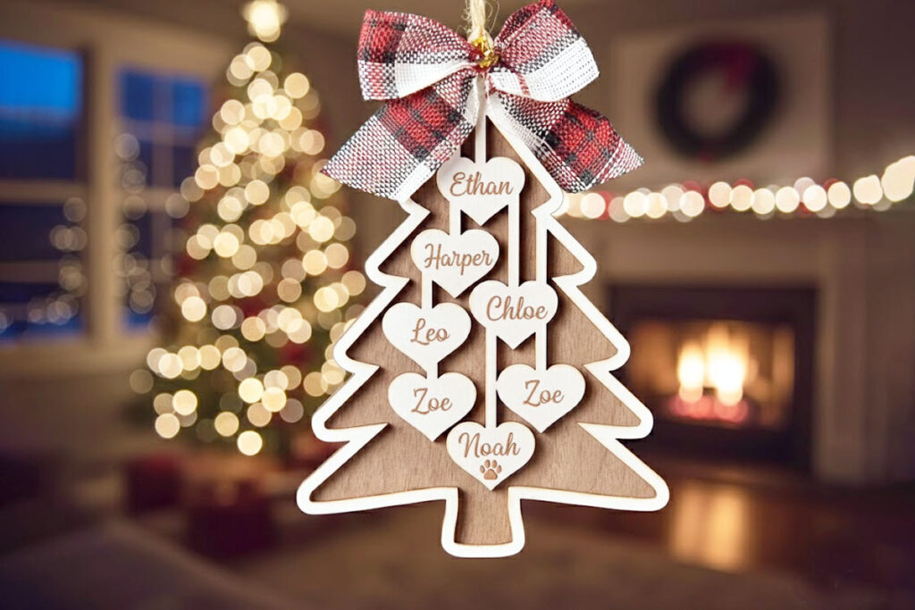 Personalized Wooden Family Ornament