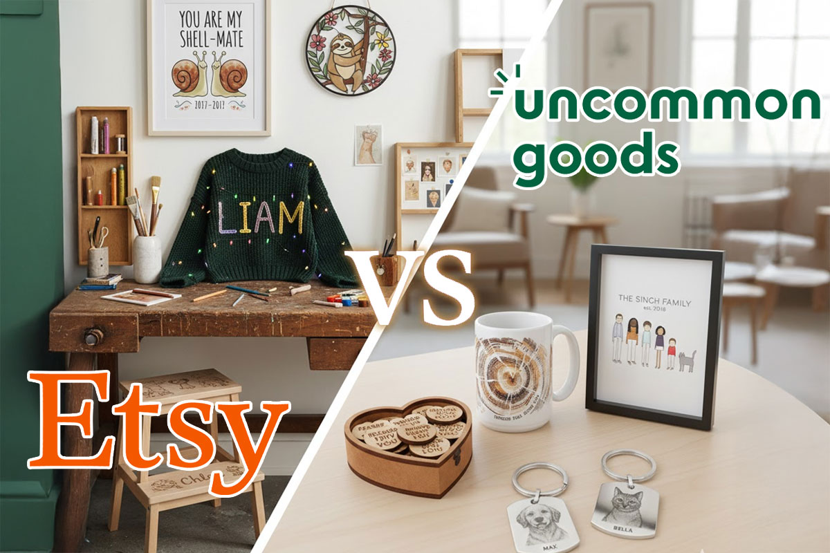 Etsy vs. Uncommon Goods for Personalized & Unique Gifts