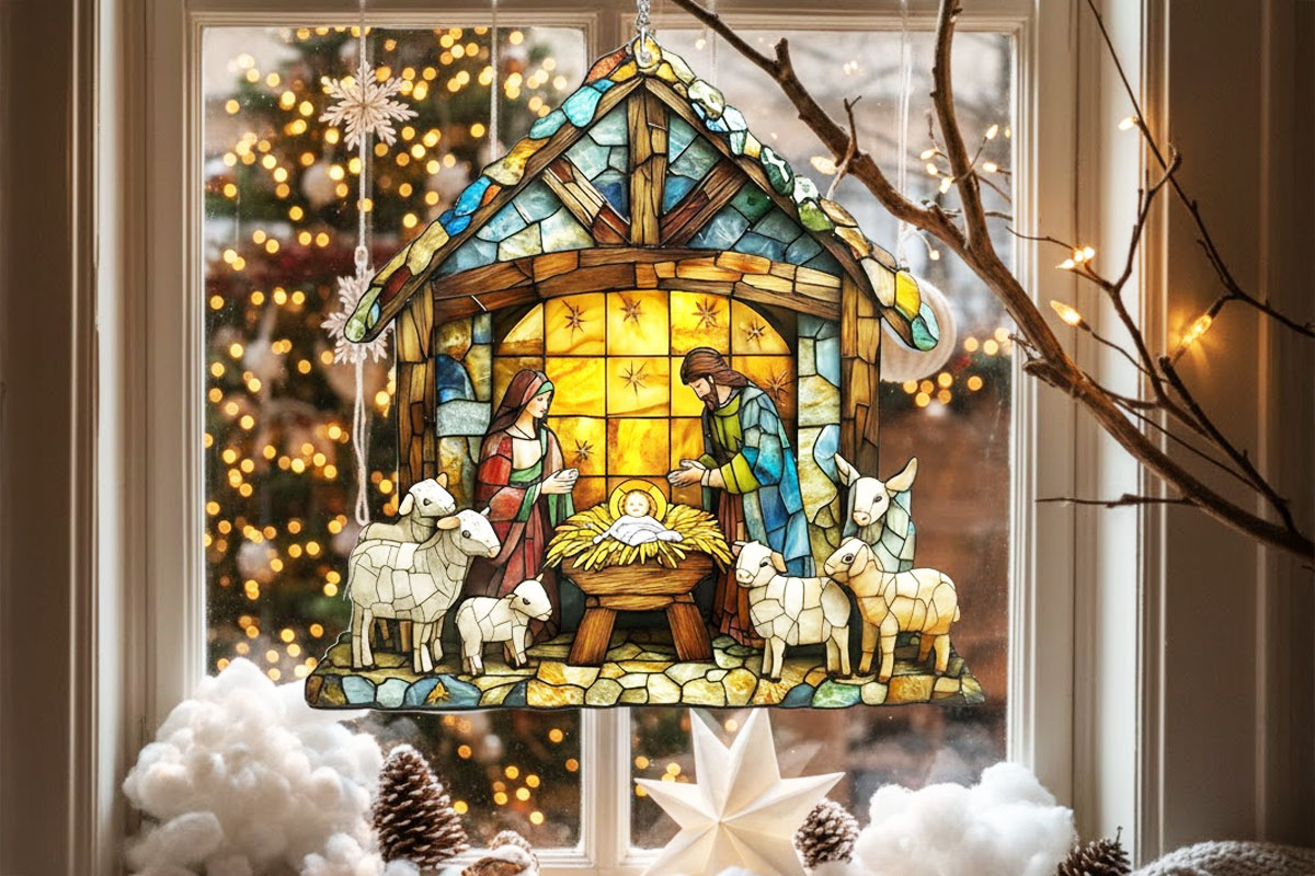 Nativity Scene Suncatcher - Etsy