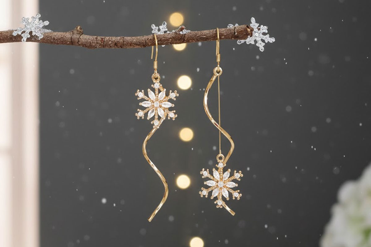Snowflake Earrings - Etsy