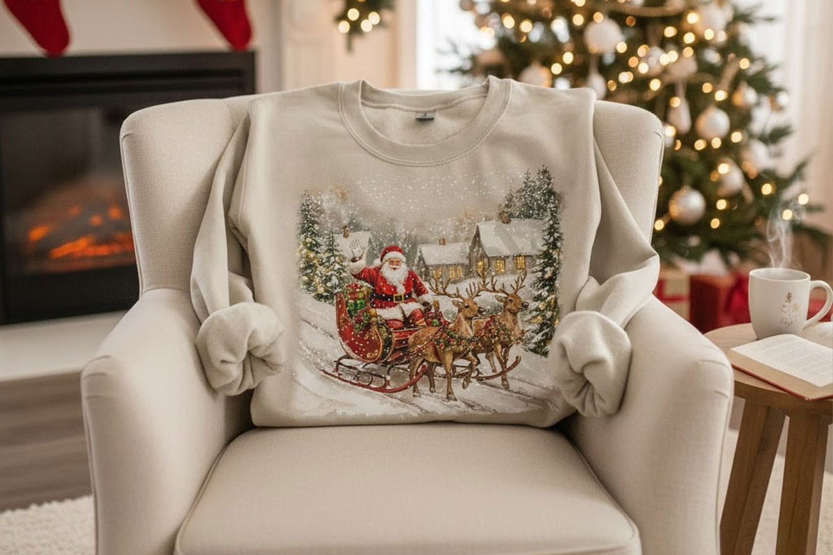 Vintage Santa Crewneck Sweatshirt - Etsy