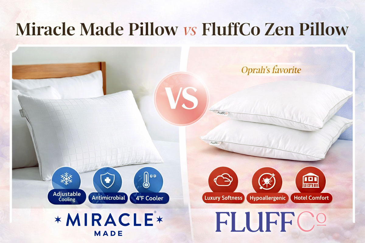 Miracle Made Pillow vs FluffCo Zen Pillow