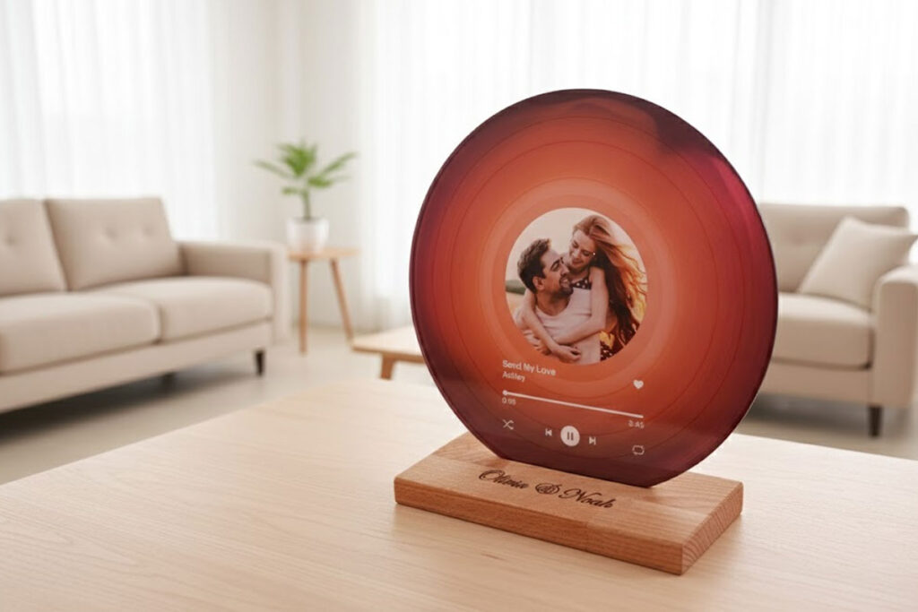 Personalized Vinyl Record with Photo from Etsy