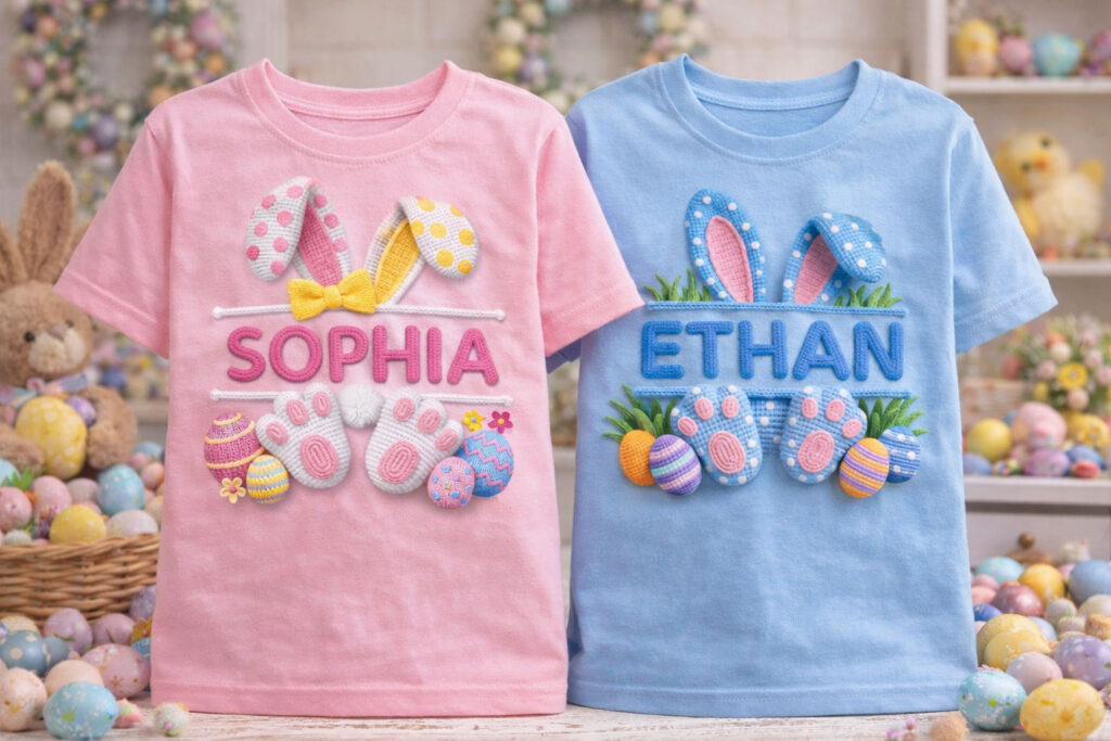 Etsy Personalized Easter Bunny Shirt for Kids