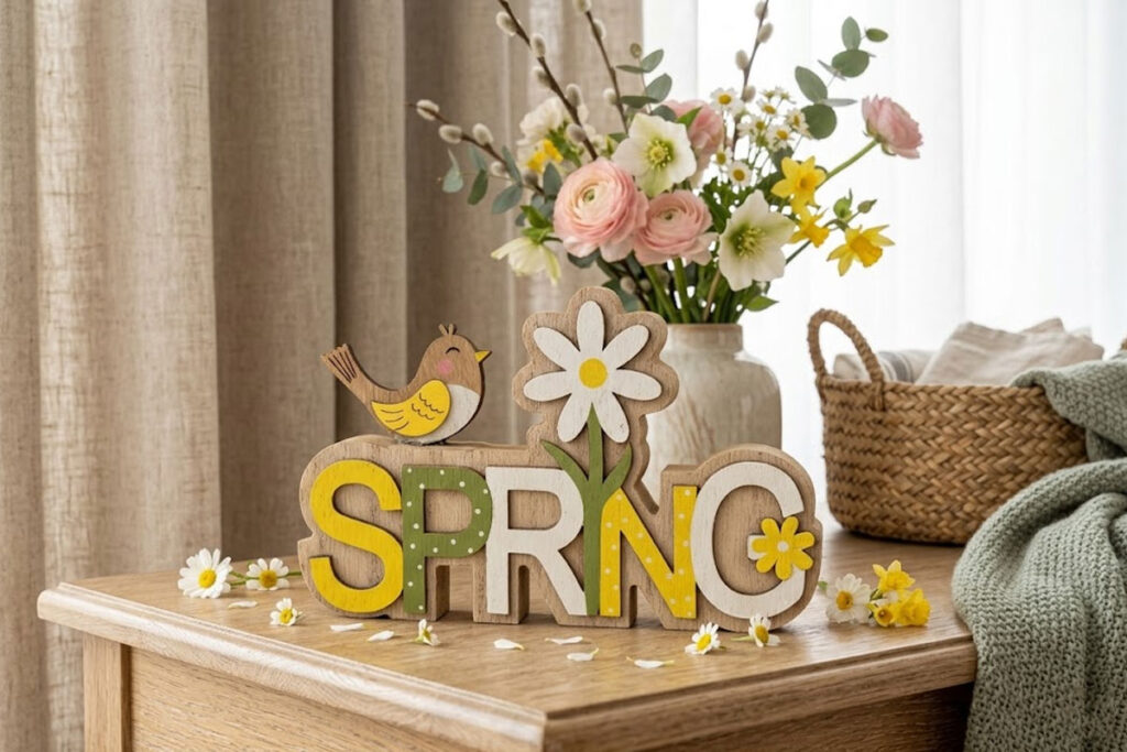 Spring Wooden Sign Decor - Etsy