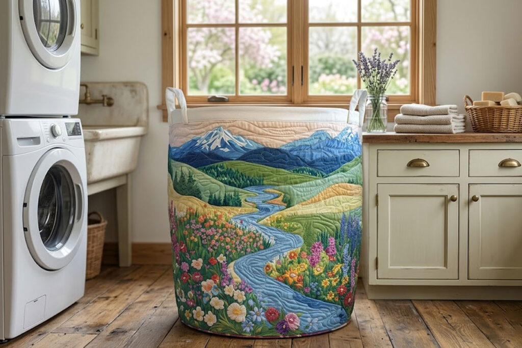 Spring Valley Quilted Laundry Basket - Etsy 