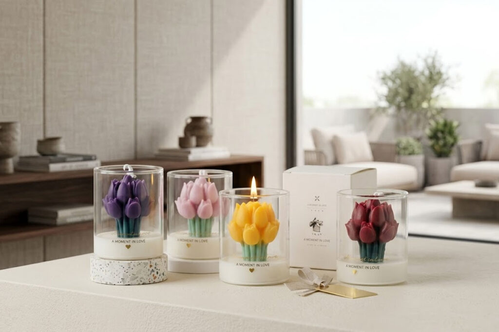 Etsy Tulip Bouquet Candle