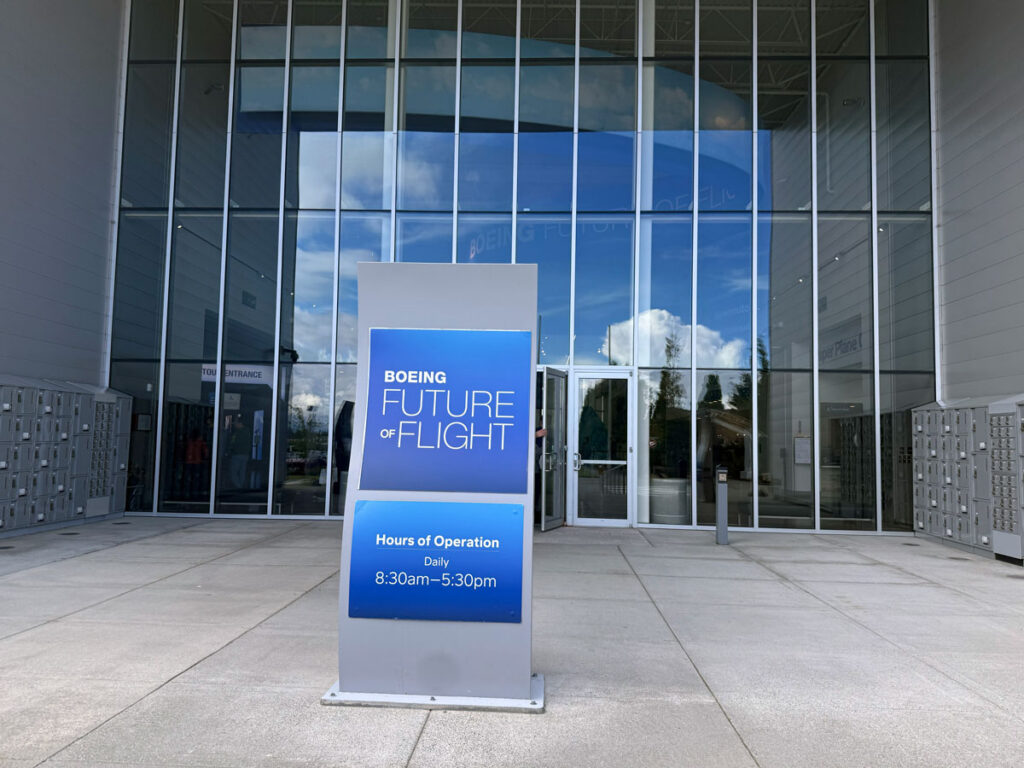The main entrance at 8415 Paine Field Blvd