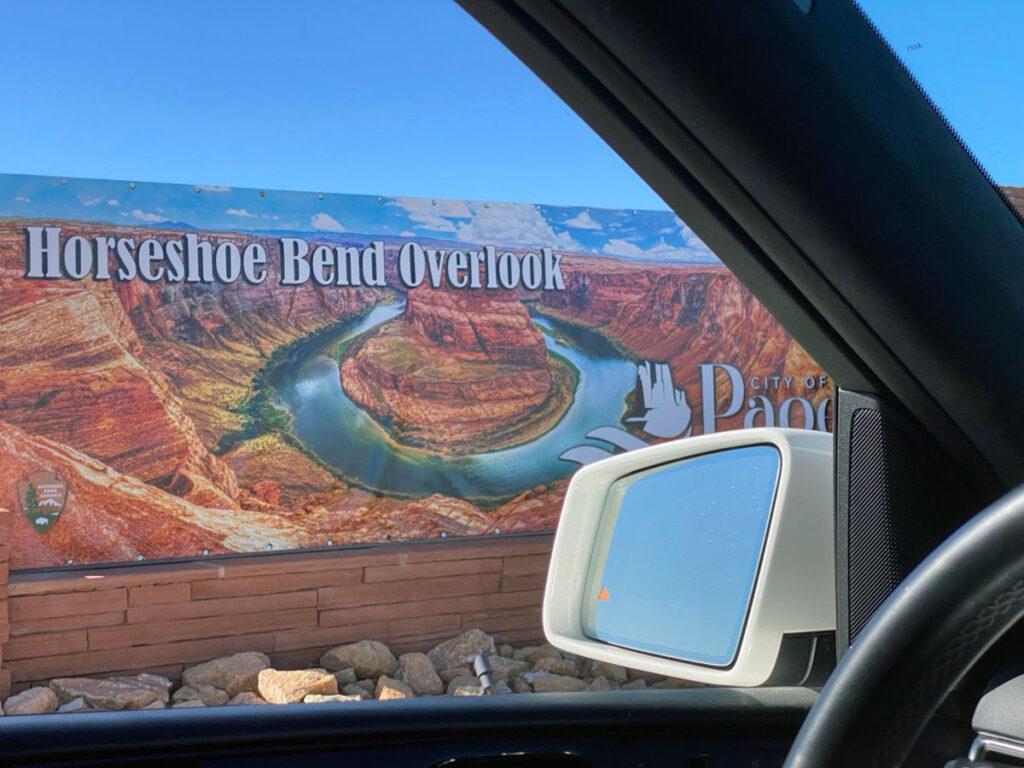 Arriving at Horseshoe Bend Overlook