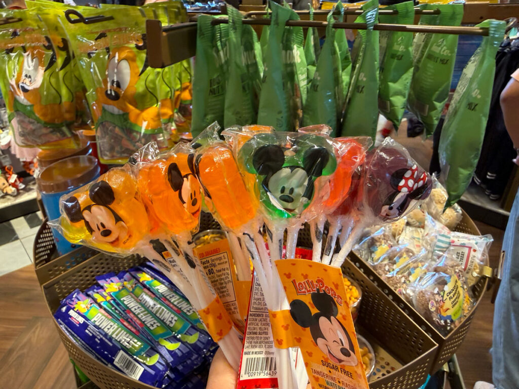Mickey-shaped lollipops
