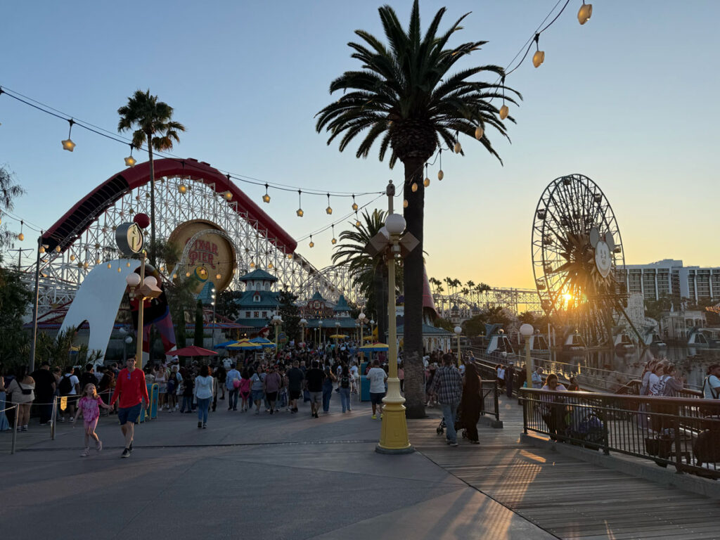 Pixar Pier Sunset