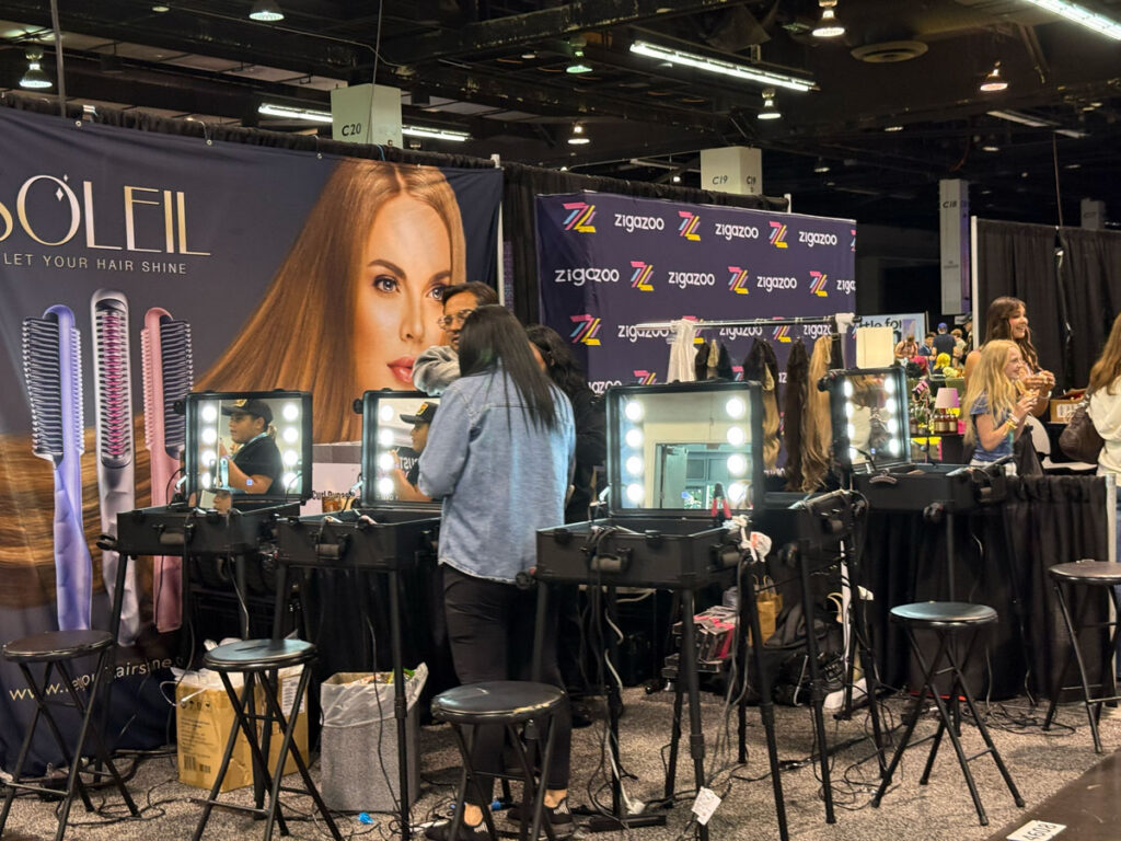 Soleil's booth