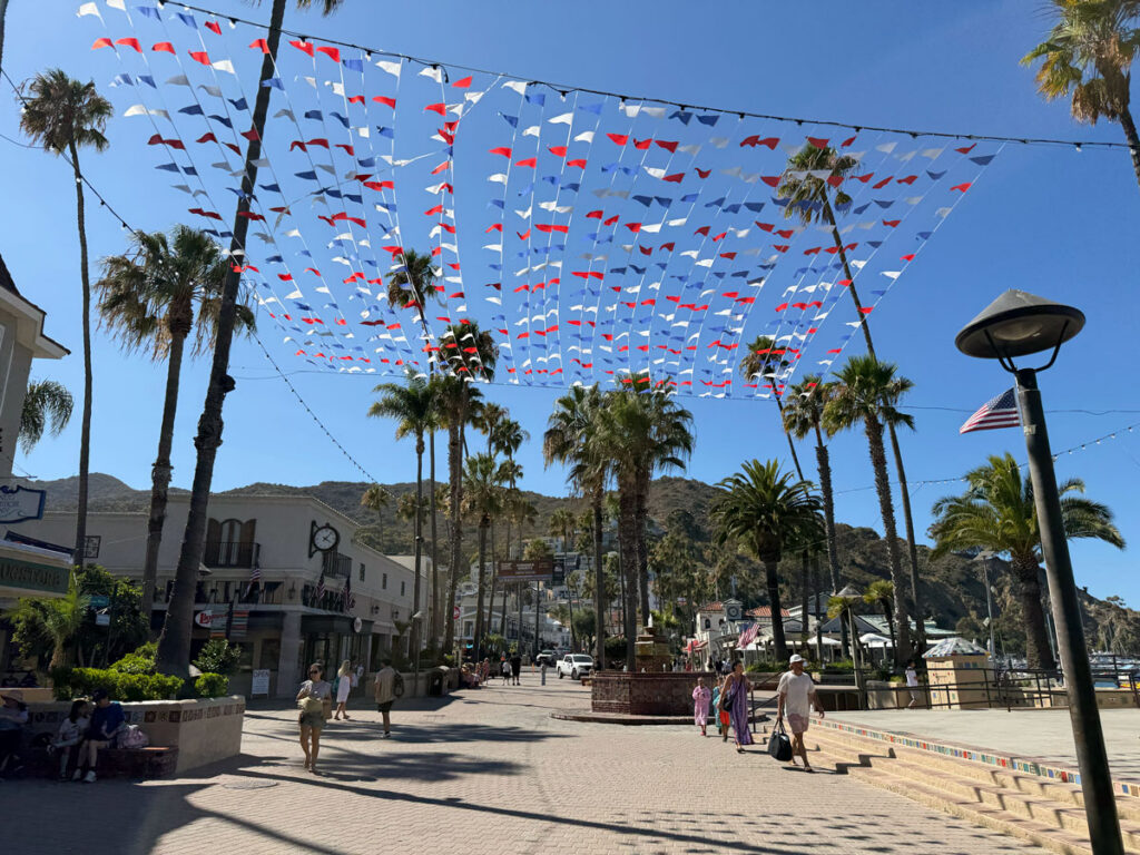 Avalon's waterfront promenade