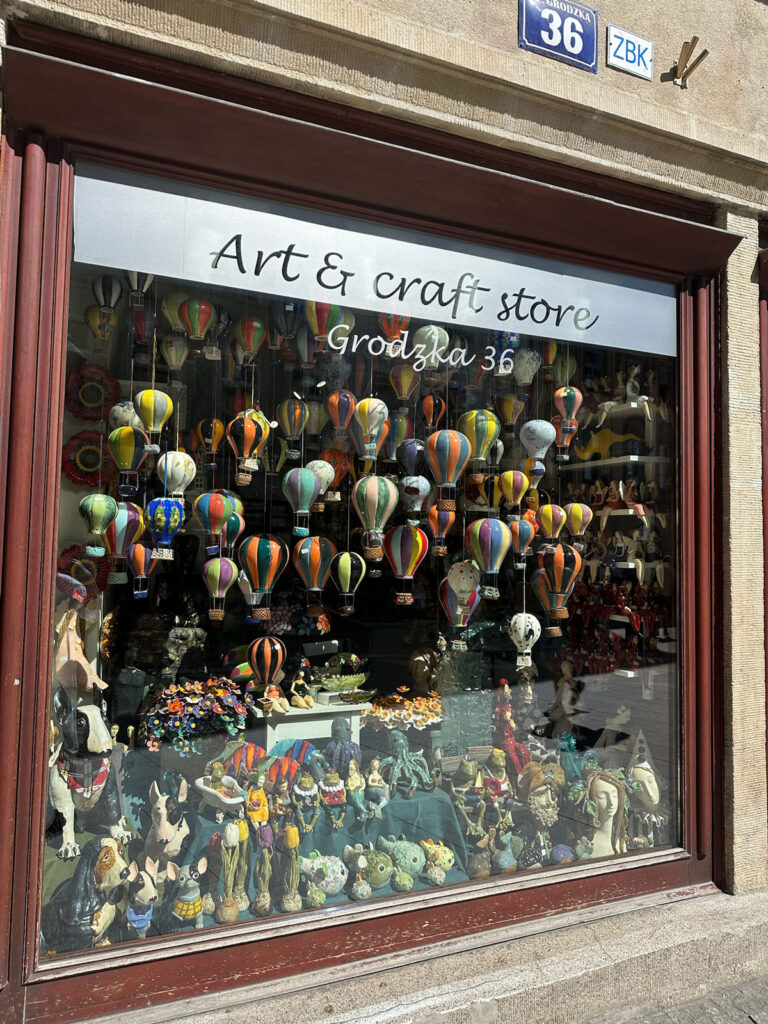 Art and craft store near the route to Wawel