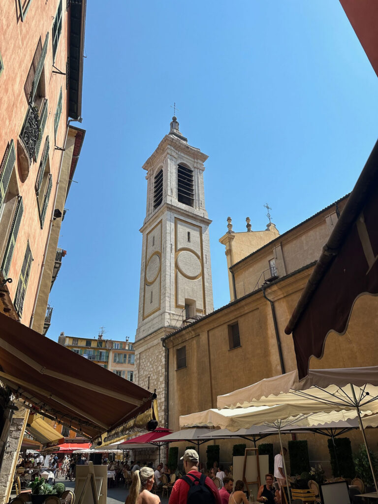 One of the Old Town's baroque bell towers