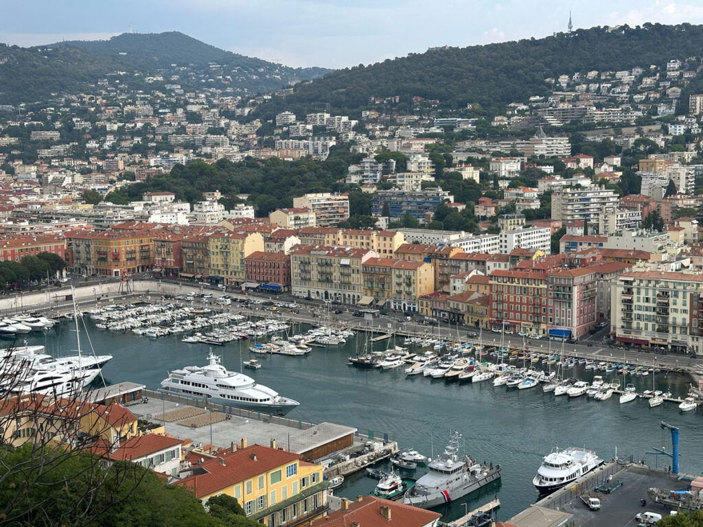 Port Lympia from partway up Castle Hill