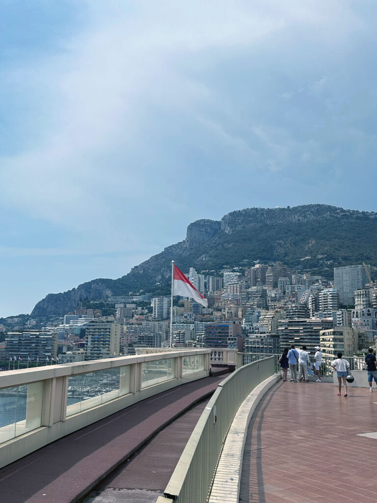 A public viewing terrace overlooking Monaco's dense skyline