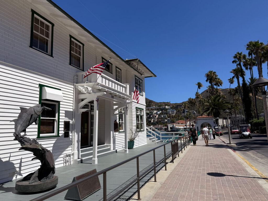 The historic Tuna Club building on Avalon's waterfront