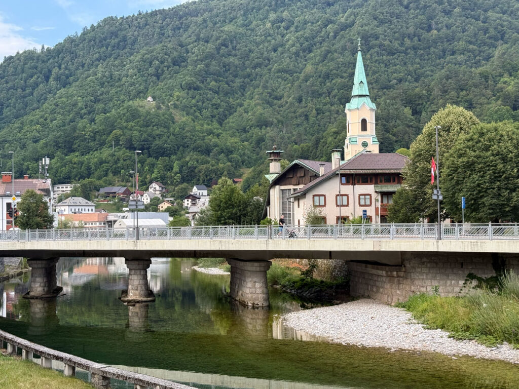 bridge into Idrija town center