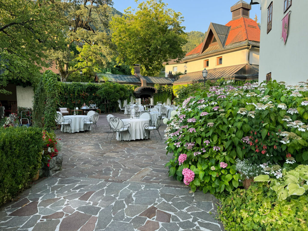 The courtyard terrace