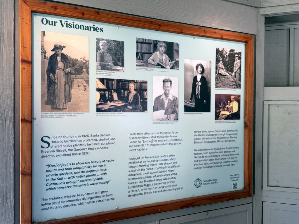 The Garden's "Our Visionaries" history panel