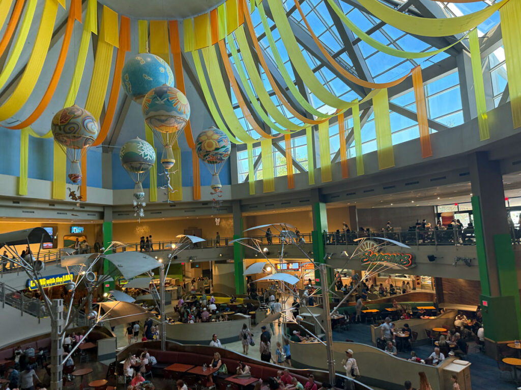 The Land pavilion's soaring interior atrium