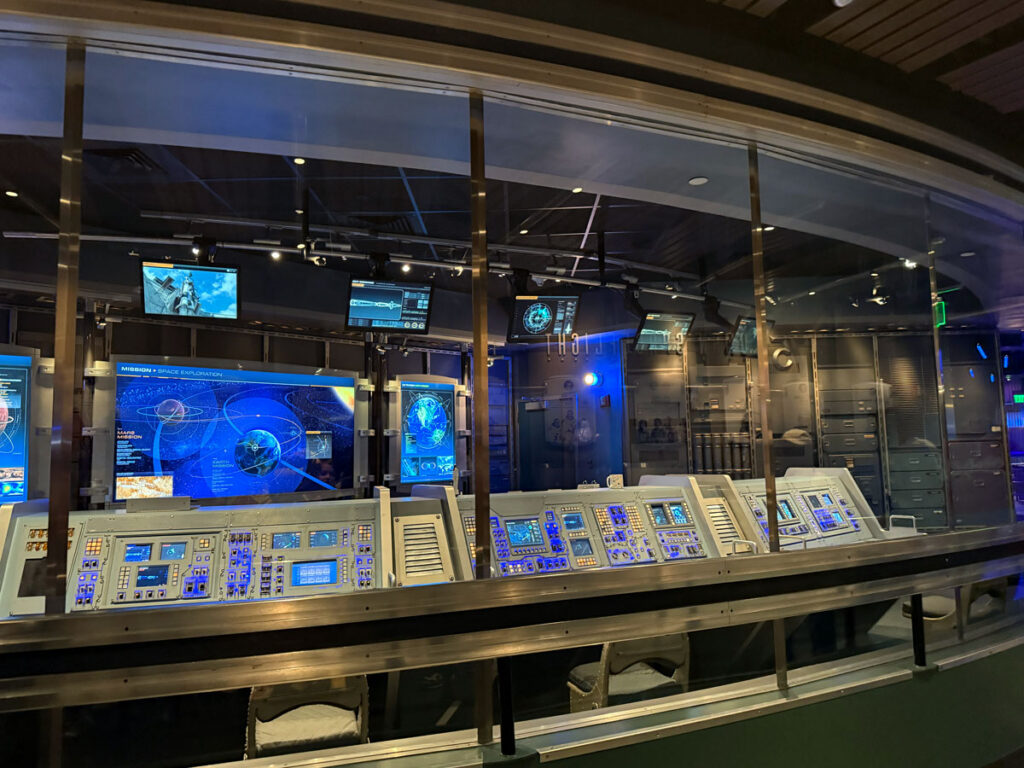 The mission control set inside Mission