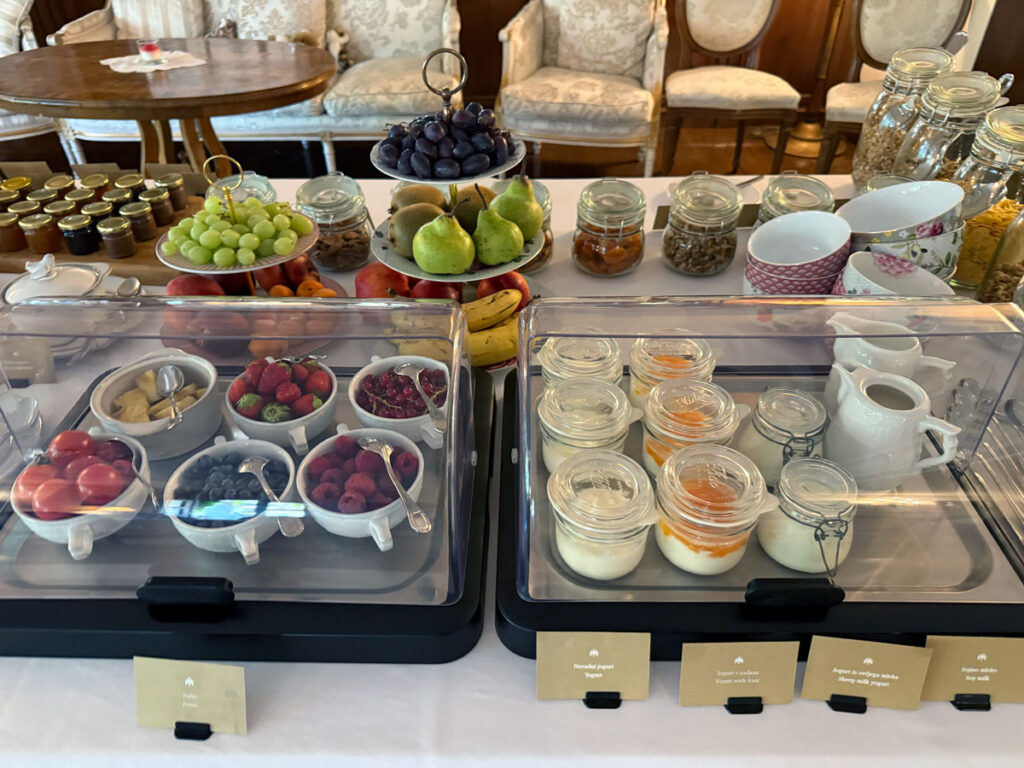Part of the breakfast buffet