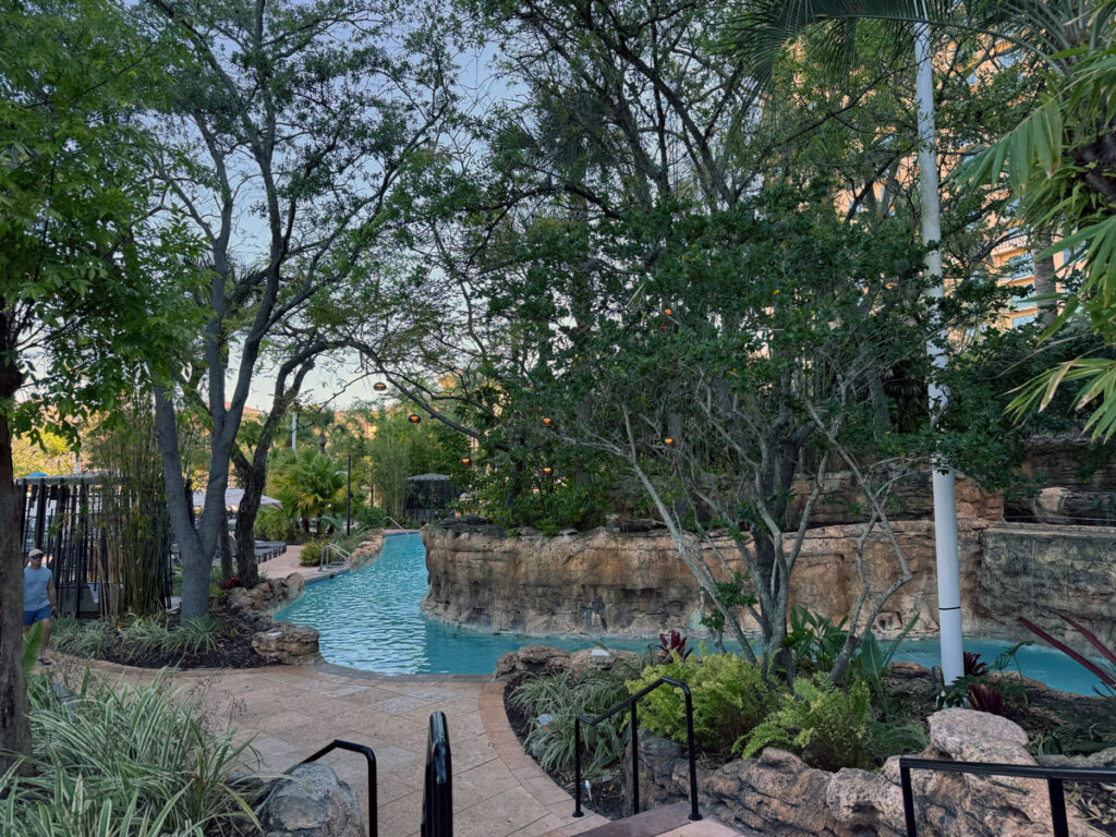 A quieter stretch of the quarter-mile lazy river