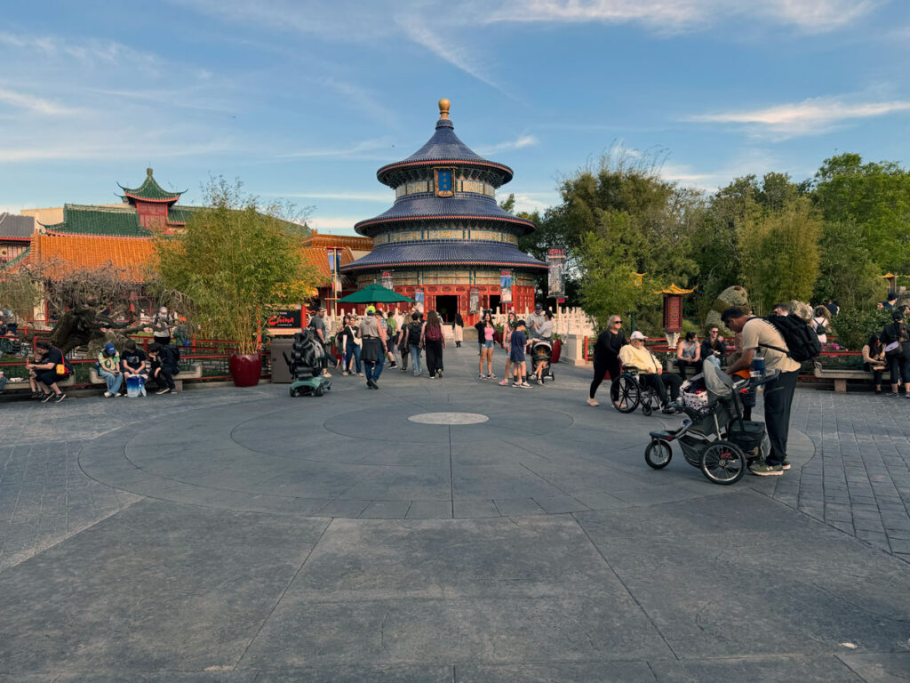 The Temple of Heaven replica at the China Pavilion