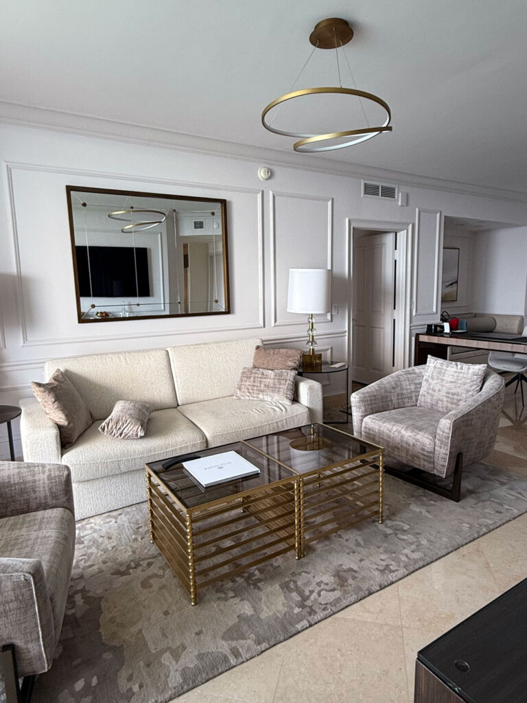 The living room in my suite - Acqualina Resort & Residences